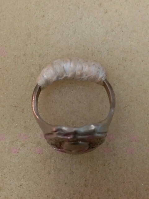 หลวงพ่อทวด : แหวนหลวงปู่ทวดหน้าโล่ห์หลังแบบปี08สวยเดิมๆครับ